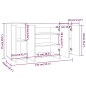 vidaXL Aparador de madera de ingeniería gris Sonoma 135x41x75 cm vidaXL Aparador de madera de ingeniería gris Sonoma 135x41x75 cm