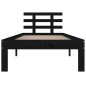 vidaXL Estructura de cama madera maciza negro 100x200 cm