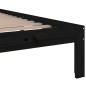 vidaXL Estructura de cama madera maciza negro 100x200 cm