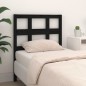 vidaXL Cabecero de cama madera maciza de pino negro 105,5x4x100 cm vidaXL Cabecero de cama madera maciza de pino negro 105,5x4x100 cm