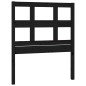 vidaXL Cabecero de cama madera maciza de pino negro 105,5x4x100 cm vidaXL Cabecero de cama madera maciza de pino negro 105,5x4x100 cm