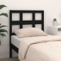 vidaXL Cabecero de cama madera maciza de pino negro 105,5x4x100 cm vidaXL Cabecero de cama madera maciza de pino negro 105,5x4x100 cm