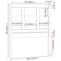 vidaXL Cabecero de cama madera maciza de pino negro 105,5x4x100 cm vidaXL Cabecero de cama madera maciza de pino negro 105,5x4x100 cm