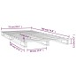 vidaXL Cama de palets madera maciza pino gris pequeña 75x190 cm vidaXL Cama de palets madera maciza pino gris pequeña 75x190 cm