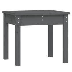 vidaXL Banco de jardín madera maciza de pino gris 50x44x45 cm