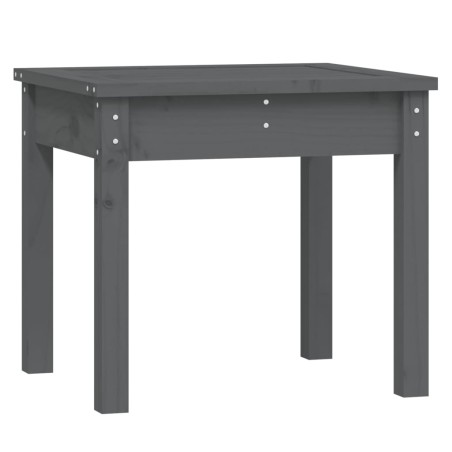 vidaXL Banco de jardín madera maciza de pino gris 50x44x45 cm