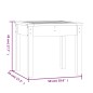 vidaXL Banco de jardín madera maciza de pino gris 50x44x45 cm vidaXL Banco de jardín madera maciza de pino gris 50x44x45 cm