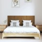 vidaXL Cabecero cama pared madera maciza pino marrón miel 159,5x3x60cm vidaXL Cabecero cama pared madera maciza pino marrón miel 159,5x3x60cm