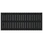 vidaXL Cabecero de cama de pared madera maciza pino negro 140x3x60 cm