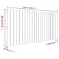 vidaXL Cabecero de cama de pared madera maciza pino negro 140x3x60 cm
