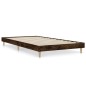 vidaXL Estructura de cama madera contrachapada roble humo 100x200 cm vidaXL Estructura de cama madera contrachapada roble humo 100x200 cm