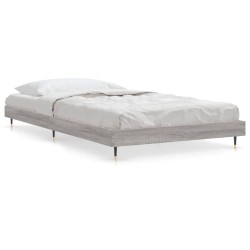 vidaXL Estructura de cama madera contrachapada gris Sonoma 100x200 cm
