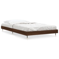 vidaXL Estructura de cama madera contrachapada marrón roble 90x190 cm