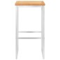 vidaXL Taburetes de bar 4 uds madera maciza de teca y acero inoxidable vidaXL Taburetes de bar 4 uds madera maciza de teca y acero inoxidable