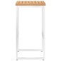 vidaXL Taburetes de bar 4 uds madera maciza de teca y acero inoxidable vidaXL Taburetes de bar 4 uds madera maciza de teca y acero inoxidable
