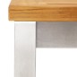 vidaXL Taburetes de bar 4 uds madera maciza de teca y acero inoxidable vidaXL Taburetes de bar 4 uds madera maciza de teca y acero inoxidable