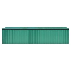vidaXL Cobertizo de jardín acero galvanizado verde 257x779x181 cm