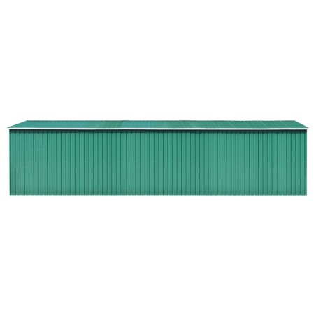 vidaXL Cobertizo de jardín acero galvanizado verde 257x779x181 cm