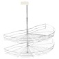 vidaXL Bandeja cocina alambre 2 niveles plata 180 grados 85x44x80 cm vidaXL Bandeja cocina alambre 2 niveles plata 180 grados 85x44x80 cm