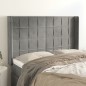 vidaXL Cabecero con orejas de terciopelo gris claro 147x16x118/128 cm vidaXL Cabecero con orejas de terciopelo gris claro 147x16x118/128 cm