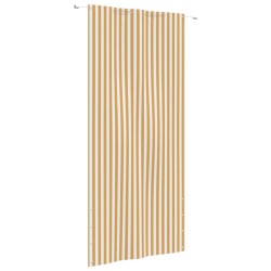 vidaXL Toldo para balcón de tela oxford amarillo y blanco 120x240 cm