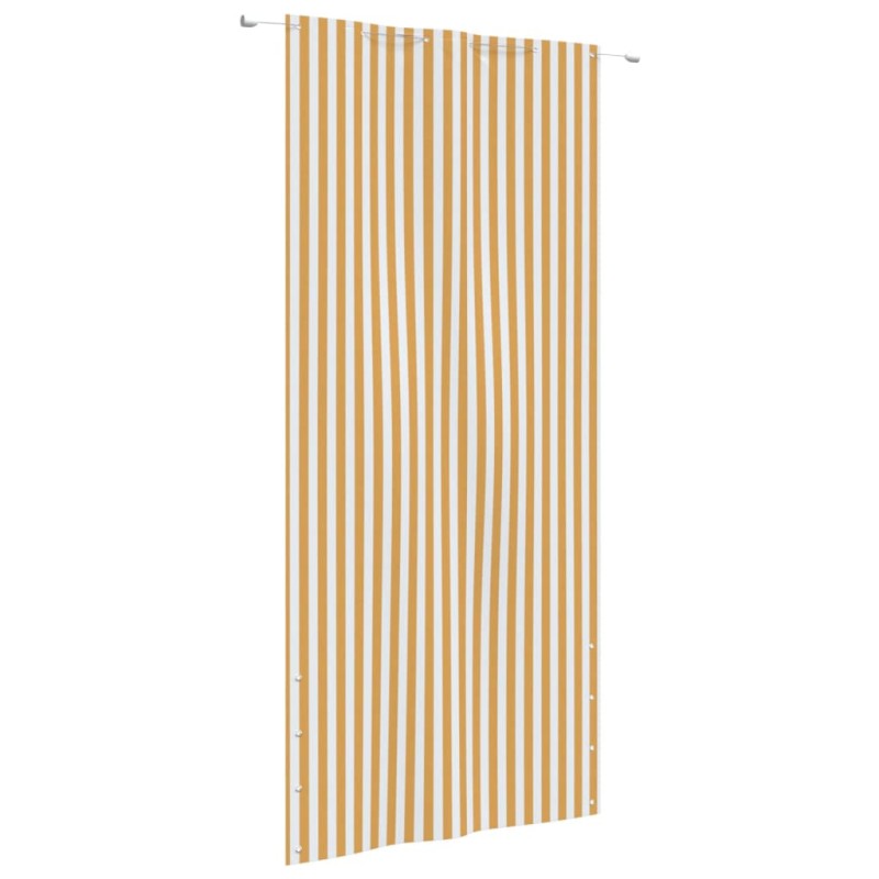 vidaXL Toldo para balcón de tela oxford amarillo y blanco 120x240 cm vidaXL Toldo para balcón de tela oxford amarillo y blanco 120x240 cm