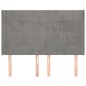 vidaXL Cabecero con orejas de terciopelo gris claro 147x16x118/128 cm vidaXL Cabecero con orejas de terciopelo gris claro 147x16x118/128 cm