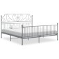 vidaXL Estructura de cama de metal gris 200x200 cm vidaXL Estructura de cama de metal gris 200x200 cm