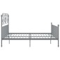 vidaXL Estructura de cama de metal gris 200x200 cm vidaXL Estructura de cama de metal gris 200x200 cm