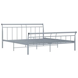 vidaXL Estructura de cama de metal gris 160x200 cm