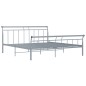 vidaXL Estructura de cama de metal gris 160x200 cm