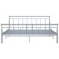 vidaXL Estructura de cama de metal gris 160x200 cm