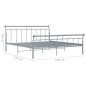 vidaXL Estructura de cama de metal gris 160x200 cm