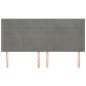 vidaXL Cabecero con orejas de terciopelo gris claro 183x16x118/128 cm vidaXL Cabecero con orejas de terciopelo gris claro 183x16x118/128 cm