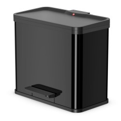 Hailo Papelera con pedal Oko Duo Plus tamaño L 17+9 L negro 0630-260