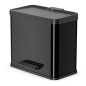 Hailo Papelera con pedal Oko Duo Plus tamaño L 17+9 L negro 0630-260 Hailo Papelera con pedal Oko Duo Plus tamaño L 17+9 L negro 0630-260