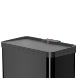Hailo Papelera con pedal Oko Duo Plus tamaño L 17+9 L negro 0630-260