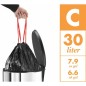 Hailo Papelera con pedal Oko Duo Plus tamaño L 17+9 L negro 0630-260 Hailo Papelera con pedal Oko Duo Plus tamaño L 17+9 L negro 0630-260