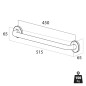 Tiger Barra de seguridad para baño Libra 45 cm plateada 1330230946 Tiger Barra de seguridad para baño Libra 45 cm plateada 1330230946