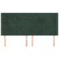 vidaXL Cabecero con orejas de terciopelo verde oscuro 203x16x118/128cm vidaXL Cabecero con orejas de terciopelo verde oscuro 203x16x118/128cm