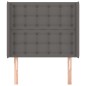 vidaXL Cabecero con orejas cuero sintético gris 103x16x118/128cm