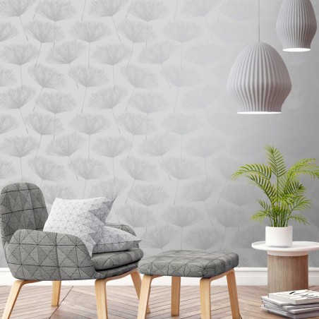 DUTCH WALLCOVERINGS Papel pintado Fleur gris