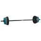 Avento Set de pesas ajustables 20 kg negro, azul y gris Avento Set de pesas ajustables 20 kg negro, azul y gris