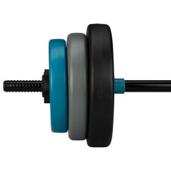 Avento Set de pesas ajustables 20 kg negro, azul y gris