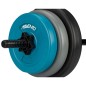 Avento Set de pesas ajustables 20 kg negro, azul y gris Avento Set de pesas ajustables 20 kg negro, azul y gris
