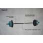 Avento Set de pesas ajustables 20 kg negro, azul y gris Avento Set de pesas ajustables 20 kg negro, azul y gris