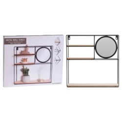 H&S Collection Estantería de pared con espejo 40x10x40 cm 