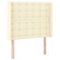 vidaXL Cabecero con orejas cuero sintético crema 83x16x118/128cm vidaXL Cabecero con orejas cuero sintético crema 83x16x118/128cm