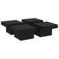vidaXL Mesa de centro madera contrachapada negro 90x90x28 cm vidaXL Mesa de centro madera contrachapada negro 90x90x28 cm