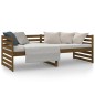 vidaXL Sofá cama de madera maciza de pino marrón miel 80x200 cm